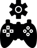 Main Game Menu Interface Glyph vector