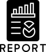 Executive Report Summary Glyph vector