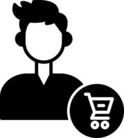 Remove From Cart Glyph vector