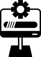 Required Software Update Alert Glyph vector