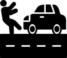 Post Accident Procedure Guide Glyph vector