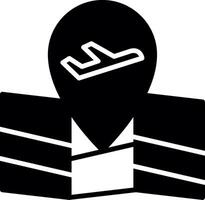 Interactive Airport Map Guide Glyph vector