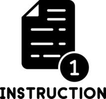 Step by Step Instructions Glyph vector