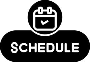 Schedule Event Button Glyph vector