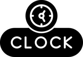 View Clock Button Glyph vector