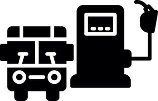 On Site Fueling Station Glyph vector