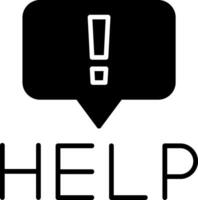 Help Support Message Glyph vector