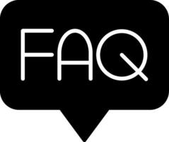 Frequently Asked Questions Section Glyph vector