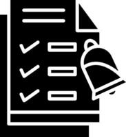 Due Task App Notification Glyph vector