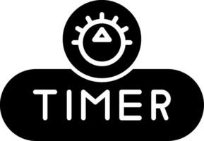 Start Timer Button Glyph vector