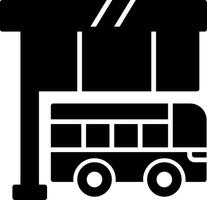 Central Bus Dispatch Office Glyph vector