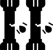 Broken Pipe Error Glyph vector