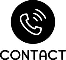 Contact Us Information Block Glyph vector