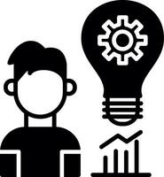 Continuous Freelance Skill Development Glyph vector