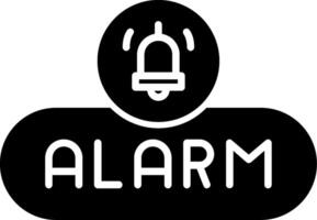 Set Alarm Button Glyph vector