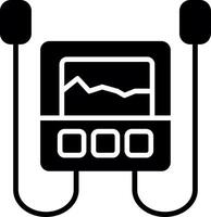 Life Saving Station Defibrillator Glyph vector