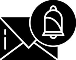 Incoming Email Notification Icon Glyph vector
