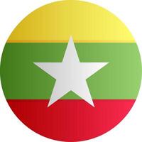 Flag of Myanmar Gradient vector