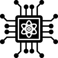 Immersive Virtual Reality Headset Glyph vector