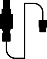 Engine Oxygen Sensor Glyph vector