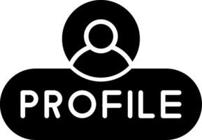 View Profile Button Glyph vector