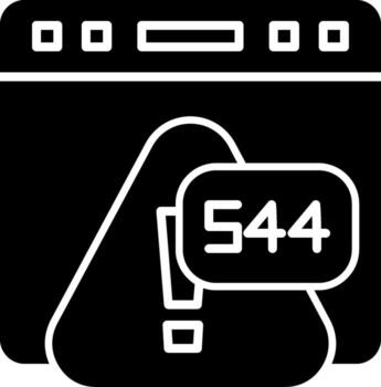 Error 544 External API Timeout Glyph vector