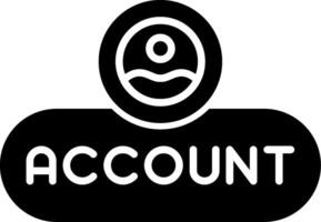 Manage Account Button Glyph vector