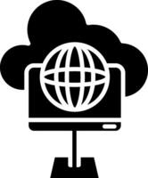 Remote Desktop Access Service Glyph vector