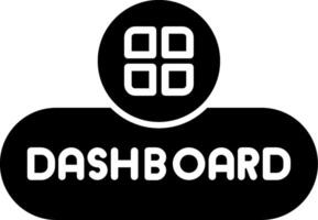 Open Dashboard Button Glyph vector