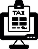 Freelance Self Employed Tax Filing Glyph vector