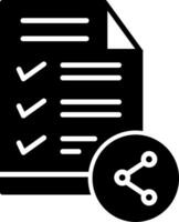 Secure Cloud File Sharing Glyph vector