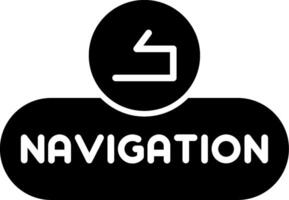 Navigation Menu Button Glyph vector