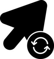 Sync Cloud Data Glyph vector
