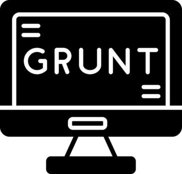 gruñido js tarea corredor glifo vector