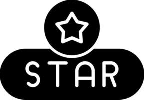 Star Rating Button Glyph vector