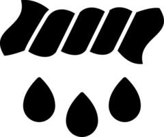 Protective Drop Cloth Sheet Glyph vector