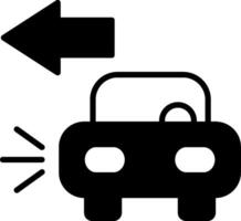 Blinking Turn Signal Light Glyph vector