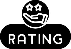 Leave Rating Button Glyph vector