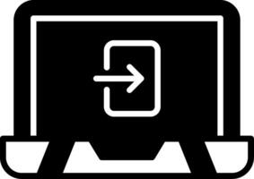Login Timeout Notification Glyph vector