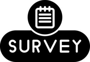 Start Survey Button Glyph vector