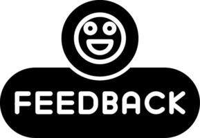 Send Feedback Button Glyph vector