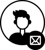 Send Invite Email Glyph vector