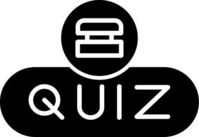 Take Quiz Button Glyph vector