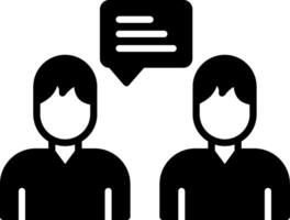 Internal Team Chat Platform Glyph vector
