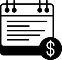 Automated Payroll Processing Tool Glyph vector