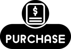 Complete Purchase Button Glyph vector
