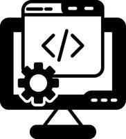 Functional Client Website Development Glyph vector