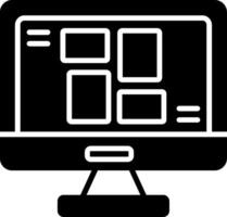 Flexbox Container Structure Glyph vector