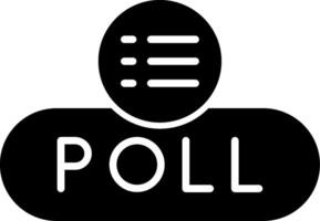 Participate in Poll Button Glyph vector