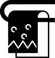 Plush Face Washcloths Glyph vector